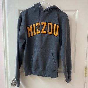 University of Missouri Mizzou gray and gold hoodie